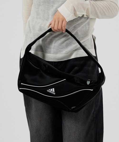 adidas(アディダス)の「adidas/アディダス パイピング 配色 ワンハンドルバッグ ハンドバッグ 秋 秋服 2026年秋冬(ショルダーバッグ・レディース・ブラック/グレー・FREE)」の19枚目の写真