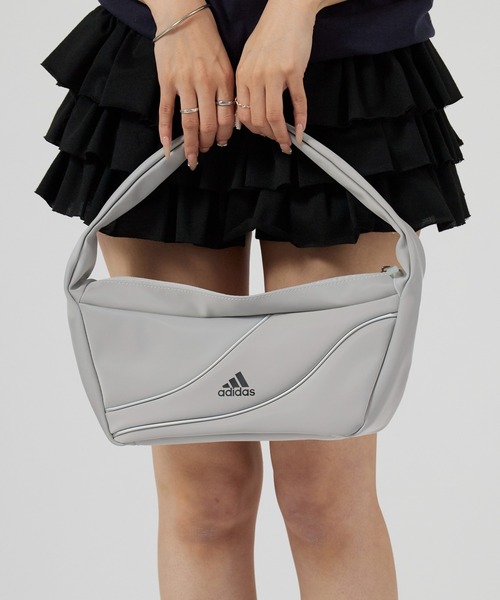 adidas(アディダス)の「adidas/アディダス パイピング 配色 ワンハンドルバッグ ハンドバッグ 秋 秋服 2026年秋冬(ショルダーバッグ・レディース・ブラック/グレー・FREE)」の8枚目の写真