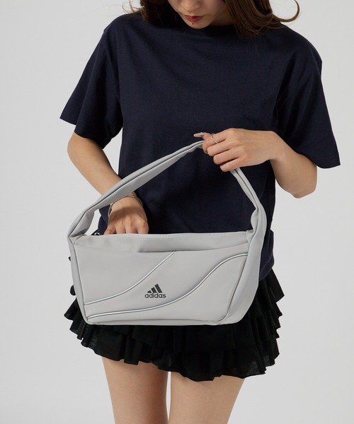 adidas(アディダス)の「adidas/アディダス パイピング 配色 ワンハンドルバッグ ハンドバッグ 秋 秋服 2026年秋冬(ショルダーバッグ・レディース・ブラック/グレー・FREE)」の7枚目の写真