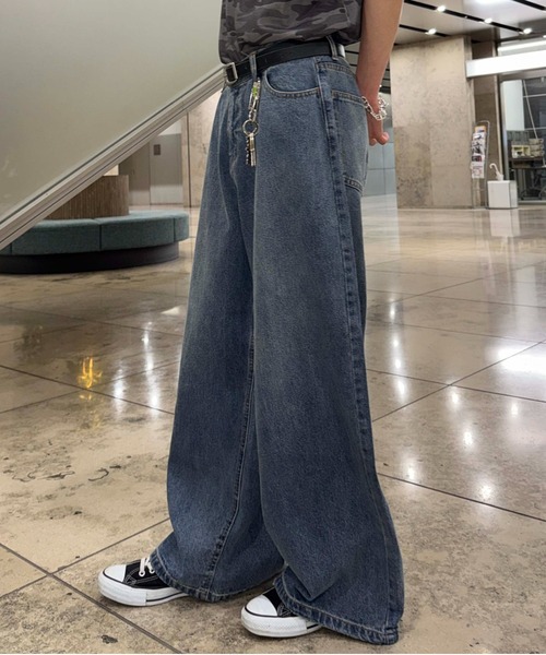 sedacle（セダクル）の「スラブケミカル加工デニム（デニムパンツ・メンズ・ブラック/インディゴブルー・LARGE/MEDIUM/SMALL）」の12枚目の写真