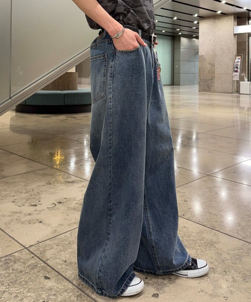sedacle（セダクル）の「スラブケミカル加工デニム（デニムパンツ・メンズ・ブラック/インディゴブルー・LARGE/MEDIUM/SMALL）」の14枚目の写真