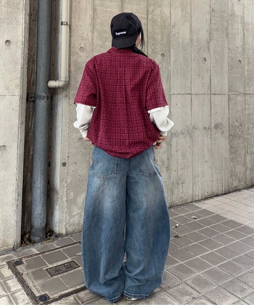 sedacle（セダクル）の「スラブケミカル加工デニム（デニムパンツ・メンズ・ブラック/インディゴブルー・LARGE/MEDIUM/SMALL）」の9枚目の写真
