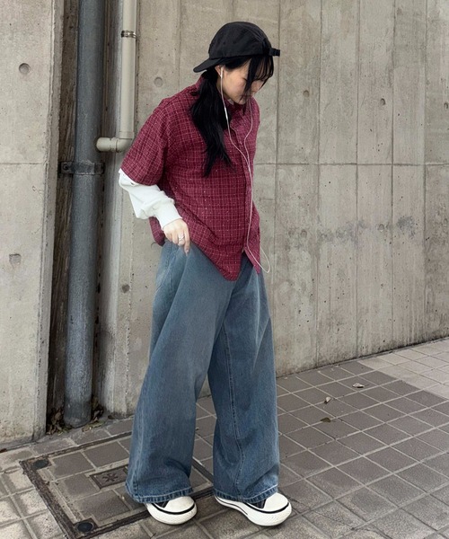 sedacle（セダクル）の「スラブケミカル加工デニム（デニムパンツ・メンズ・ブラック/インディゴブルー・LARGE/MEDIUM/SMALL）」の10枚目の写真