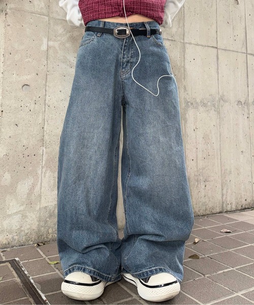 sedacle（セダクル）の「スラブケミカル加工デニム（デニムパンツ・メンズ・ブラック/インディゴブルー・LARGE/MEDIUM/SMALL）」の3枚目の写真
