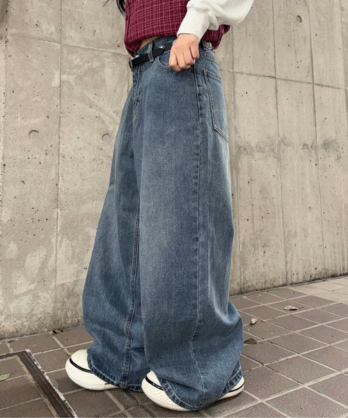sedacle（セダクル）の「スラブケミカル加工デニム（デニムパンツ・メンズ・ブラック/インディゴブルー・LARGE/MEDIUM/SMALL）」の4枚目の写真