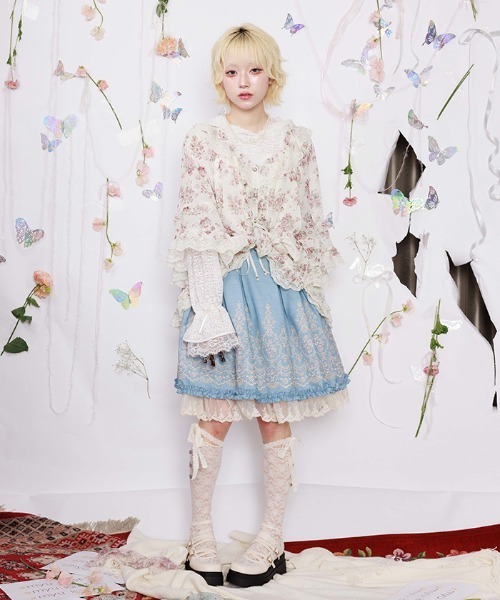 myu:loret(ミュウロレット)の「レースパーカープルオーバー(Tシャツ/カットソー・レディース・ホワイト/ブラック・FREE)」の13枚目の写真