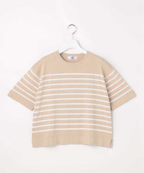 J.PRESS(ジェイプレス)の「【一枚で着映え】COTTON ACETATE DRY ニット Tシャツ(ニット/セーター・レディース・オレンジ系1/ダークブラウン系1/ベージュ系1・T13/T15)」の12枚目の写真