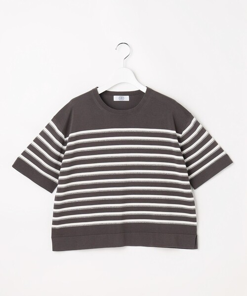 J.PRESS(ジェイプレス)の「【一枚で着映え】COTTON ACETATE DRY ニット Tシャツ(ニット/セーター・レディース・オレンジ系1/ダークブラウン系1/ベージュ系1・T13/T15)」の14枚目の写真