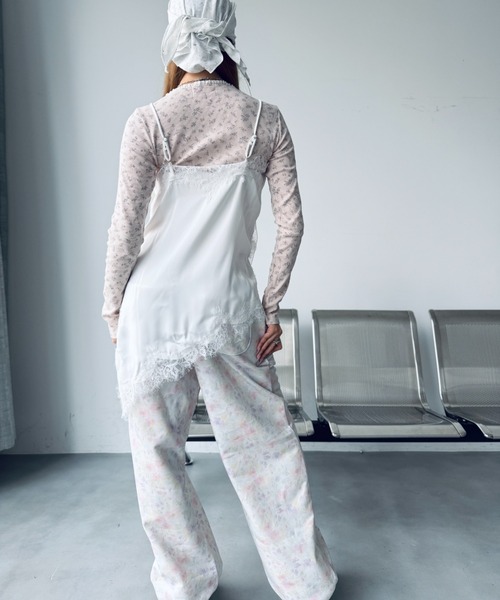 Y2K SYNAPSE FACTORY（ワイツーケー シナプスファクトリー）の「【ボタニカル】ワイドジョガーパンツ（スウェットパンツ・レディース・サックスブルー/ピンク・FREE）」の20枚目の写真