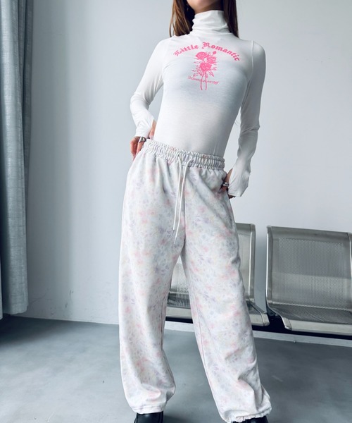 Y2K SYNAPSE FACTORY（ワイツーケー シナプスファクトリー）の「【ボタニカル】ワイドジョガーパンツ（スウェットパンツ・レディース・サックスブルー/ピンク・FREE）」の15枚目の写真