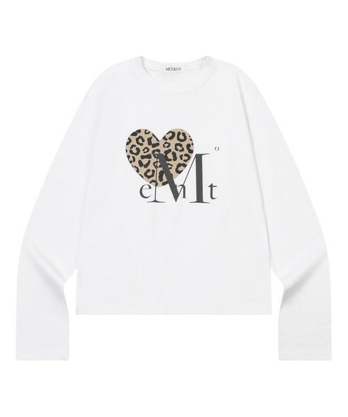MUCENT(ムセント)の「シエラヒョピハートロングスリーブTシャツ(2カラー)(Tシャツ/カットソー・レディース・ブラック/ホワイト・FREE)」の2枚目の写真