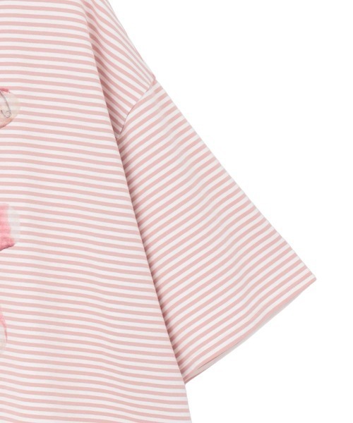 Candy Stripper（キャンディストリッパー）の「DOPE BUNNY BORDER BIG Tシャツ（Tシャツ/カットソー・レディース・ブラック/ブルー/ピンク・FREE）」の5枚目の写真