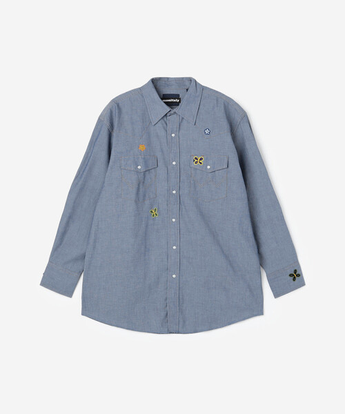 MONITALY(モニタリー)の「monitaly | クロシェ刺繍 ウエスタンワークシャツ MEN(シャツ/ブラウス・メンズ・ブルー・L/M)」の13枚目の写真