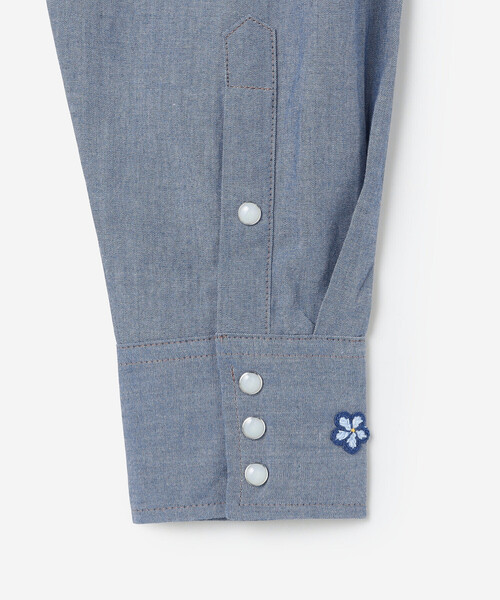 MONITALY(モニタリー)の「monitaly | クロシェ刺繍 ウエスタンワークシャツ MEN(シャツ/ブラウス・メンズ・ブルー・L/M)」の2枚目の写真