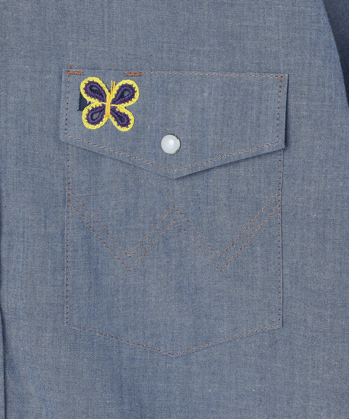 MONITALY(モニタリー)の「monitaly | クロシェ刺繍 ウエスタンワークシャツ MEN(シャツ/ブラウス・メンズ・ブルー・L/M)」の4枚目の写真