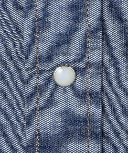 MONITALY(モニタリー)の「monitaly | クロシェ刺繍 ウエスタンワークシャツ MEN(シャツ/ブラウス・メンズ・ブルー・L/M)」の5枚目の写真