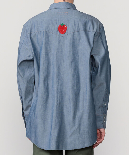 MONITALY(モニタリー)の「monitaly | クロシェ刺繍 ウエスタンワークシャツ MEN(シャツ/ブラウス・メンズ・ブルー・L/M)」の9枚目の写真