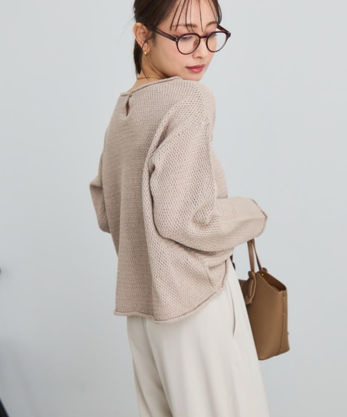 COHINA(コヒナ)の「ペーパーヤーンメッシュニット 【低身長・小柄女性】(ニット/セーター・レディース・ピンク/ベージュ/ホワイト・ONE SIZE)」の17枚目の写真