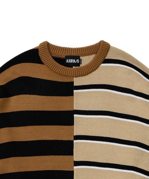 AJOBYAJO（アジョバイアジョ）の「Stripe Mixed Knit Sweater [CAMEL]（ニット/セーター・レディース・その他・L/XL）」の2枚目の写真