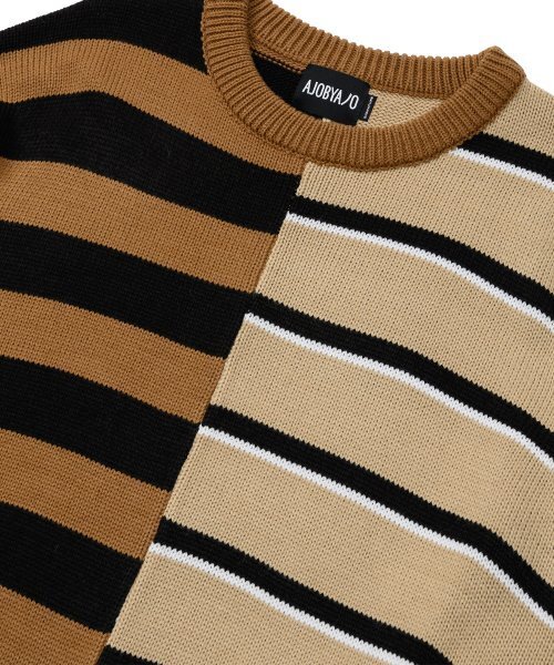 AJOBYAJO（アジョバイアジョ）の「Stripe Mixed Knit Sweater [CAMEL]（ニット/セーター・レディース・その他・L/XL）」の3枚目の写真