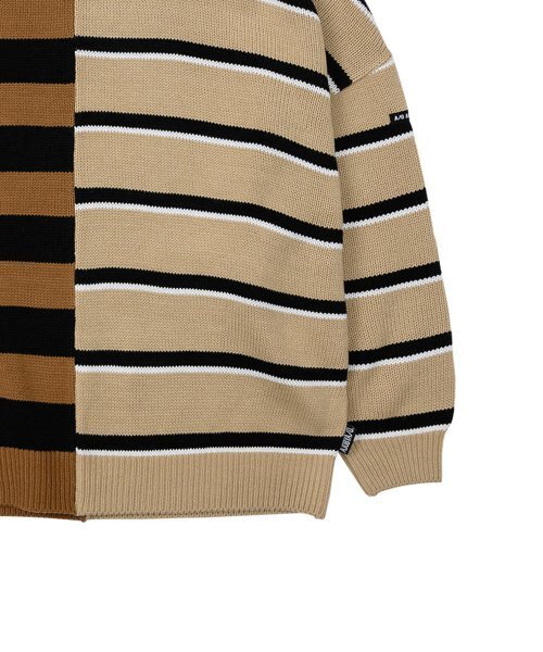 AJOBYAJO（アジョバイアジョ）の「Stripe Mixed Knit Sweater [CAMEL]（ニット/セーター・レディース・その他・L/XL）」の4枚目の写真