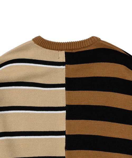 AJOBYAJO（アジョバイアジョ）の「Stripe Mixed Knit Sweater [CAMEL]（ニット/セーター・レディース・その他・L/XL）」の5枚目の写真
