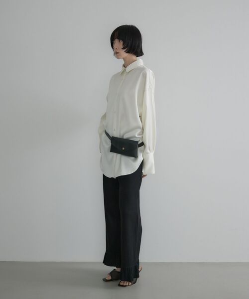 kivi(キヴィ)の「裾フレアワッフルパンツ(その他パンツ・レディース・ナチュラル/ブラック・FREE)」の10枚目の写真