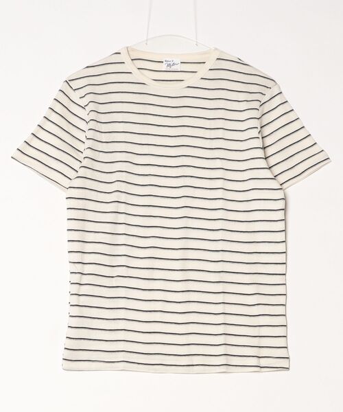 MILLER（ミラー）の「Robert P. Miller / パネルリブ半袖 / 109C（Tシャツ/カットソー・メンズ・ブラック系その他2/イエロー系その他/グレー系その他/チャコールグレー/ブルー/ブラック系その他/ホワイト系その他2/グレー/グレー系その他2/ミント/ホワイト系その他3/ブラウン/ホワイト・LARGE/X-LARGE/MEDIUM）」の4枚目の写真