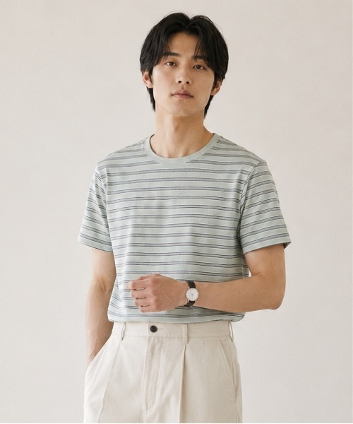 MILLER（ミラー）の「Robert P. Miller / パネルリブ半袖 / 109C（Tシャツ/カットソー・メンズ・ブラック系その他2/イエロー系その他/グレー系その他/チャコールグレー/ブルー/ブラック系その他/ホワイト系その他2/グレー/グレー系その他2/ミント/ホワイト系その他3/ブラウン/ホワイト・LARGE/X-LARGE/MEDIUM）」の11枚目の写真