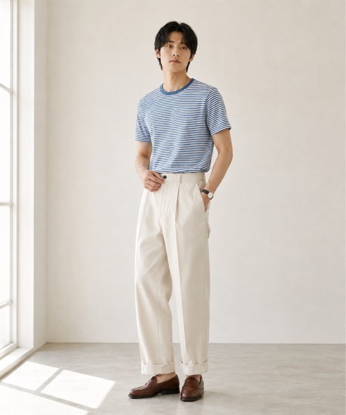 MILLER（ミラー）の「Robert P. Miller / パネルリブ半袖 / 109C（Tシャツ/カットソー・メンズ・ブラック系その他2/イエロー系その他/グレー系その他/チャコールグレー/ブルー/ブラック系その他/ホワイト系その他2/グレー/グレー系その他2/ミント/ホワイト系その他3/ブラウン/ホワイト・LARGE/X-LARGE/MEDIUM）」の22枚目の写真