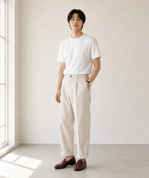 MILLER（ミラー）の「Robert P. Miller / パネルリブ半袖 / 109C（Tシャツ/カットソー・メンズ・ブラック系その他2/イエロー系その他/グレー系その他/チャコールグレー/ブルー/ブラック系その他/ホワイト系その他2/グレー/グレー系その他2/ミント/ホワイト系その他3/ブラウン/ホワイト・LARGE/X-LARGE/MEDIUM）」の21枚目の写真