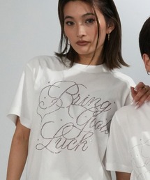 BIG SCRIPT TEE / ラインストーン / キラキラ / 筆記体ロゴ / スクリプトロゴ / Y2K / ストリート 半袖Tシャツ