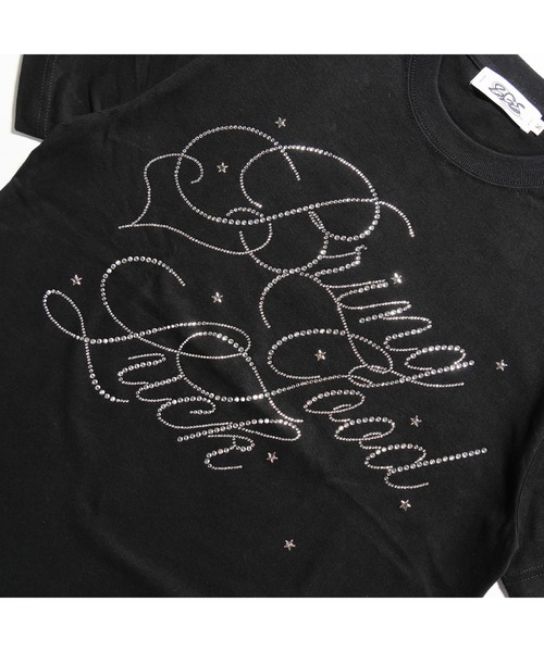 BGL(ビージーエル)の「BIG SCRIPT TEE / ラインストーン / キラキラ / 筆記体ロゴ / スクリプトロゴ / Y2K / ストリート 半袖Tシャツ(Tシャツ/カットソー・レディース・ホワイト×ピンク/ホワイト/ライトピンク/ブラック/ブルー・S/L/M)」の17枚目の写真
