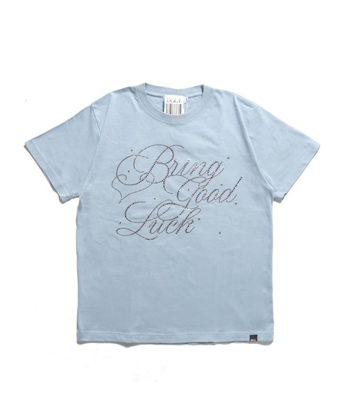 BGL(ビージーエル)の「BIG SCRIPT TEE / ラインストーン / キラキラ / 筆記体ロゴ / スクリプトロゴ / Y2K / ストリート 半袖Tシャツ(Tシャツ/カットソー・レディース・ホワイト×ピンク/ホワイト/ライトピンク/ブラック/ブルー・S/L/M)」の20枚目の写真