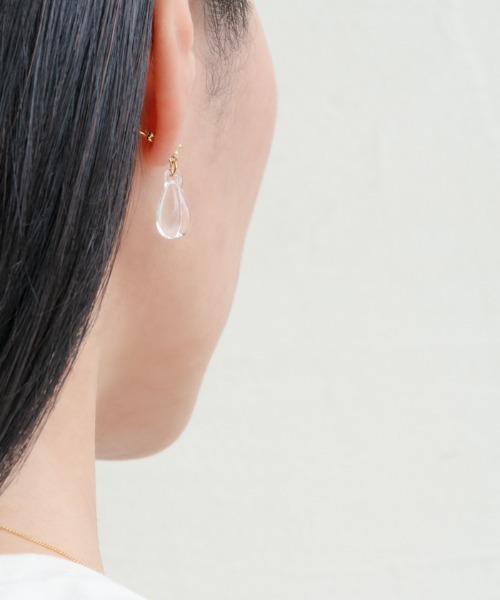 HARIO Lampwork Factory(ハリオランプワークファクトリー)の「ピアス ホーリィ(ピアス(両耳用)・レディース・クリア・FREE)」の3枚目の写真