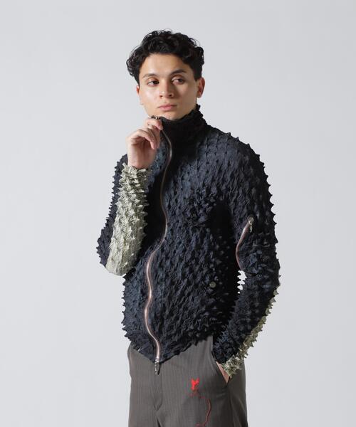 MASU(エムエーエスユー)の「MASU/エムエーエスユー/SPIKY FLIGHT JACKET/M26U6BL002(その他アウター・メンズ・ブラック/モスグリーン・48)」の3枚目の写真