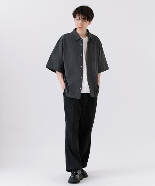 improves(インプローブス)の「マルチファンクション シスキー ビッグシルエット 半袖シャツ(シャツ/ブラウス・メンズ・カーキ/チャコール/ブラック/ベージュ/ホワイト・X-LARGE/LARGE/MEDIUM)」の20枚目の写真