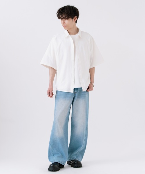 improves(インプローブス)の「マルチファンクション シスキー ビッグシルエット 半袖シャツ(シャツ/ブラウス・メンズ・カーキ/チャコール/ブラック/ベージュ/ホワイト・X-LARGE/LARGE/MEDIUM)」の10枚目の写真
