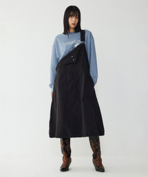 STUDIO TOMBOY（スタジオトムボーイ）の「オーバーロールカーゴワンピース_ブラック 9176241982（ワンピース）」