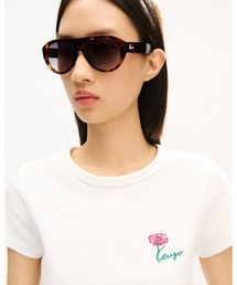 'KENZO Tulip' エンブロイダリー スモール フィット Tシャツ イン コットン