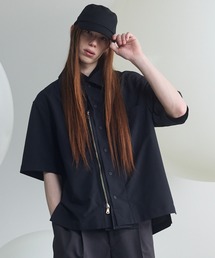MAISON SPECIAL | 《UNISEX》Layering MA-1 Docking Prime-Over Open Collar Short Sleeve Shirt/レイヤリングMA-1ドッキングプライムオーバーオープンカラーショートスリーブシャツ【MAISON SPECIAL/メゾンスペシャル】(シャツ/ブラウス)
