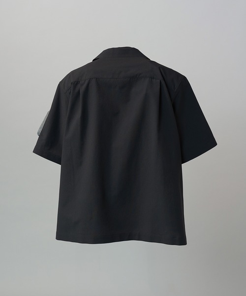 MAISON SPECIAL(メゾンスペシャル)の「《UNISEX》Layering MA-1 Docking Prime-Over Open Collar Short Sleeve Shirt/レイヤリングMA-1ドッキングプライムオーバーオープンカラーショートスリーブシャツ【MAISON SPECIAL/メゾンスペシャル】(シャツ/ブラウス・メンズ・ブラック/カーキ/チャコールグレー・0/1/2)」の21枚目の写真