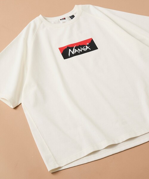 NANGA/ナンガ エコハイブリッド ボックスロゴ ルーズフィット Tシャツ