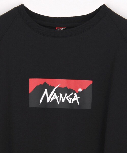 NANGA(ナンガ)の「NANGA/ナンガ エコハイブリッド ボックスロゴ ルーズフィット Tシャツ / ECO HYBRID BOX LOGO LOOSE FIT TEE/ユニセックス対応/フリーサイズ(Tシャツ/カットソー・メンズ・インディゴブルー/ホワイト/グレー/ブラック・ONE SIZE)」の9枚目の写真