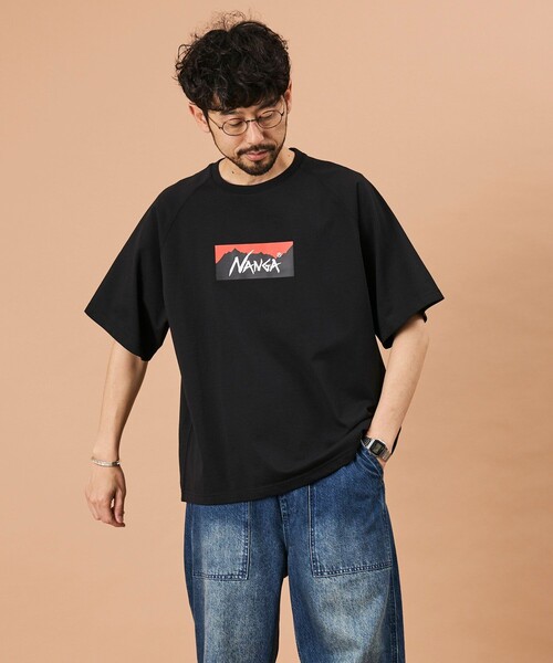 NANGA(ナンガ)の「NANGA/ナンガ エコハイブリッド ボックスロゴ ルーズフィット Tシャツ / ECO HYBRID BOX LOGO LOOSE FIT TEE/ユニセックス対応/フリーサイズ(Tシャツ/カットソー・メンズ・インディゴブルー/ホワイト/グレー/ブラック・ONE SIZE)」の18枚目の写真