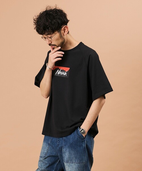 NANGA(ナンガ)の「NANGA/ナンガ エコハイブリッド ボックスロゴ ルーズフィット Tシャツ / ECO HYBRID BOX LOGO LOOSE FIT TEE/ユニセックス対応/フリーサイズ(Tシャツ/カットソー・メンズ・インディゴブルー/ホワイト/グレー/ブラック・ONE SIZE)」の17枚目の写真