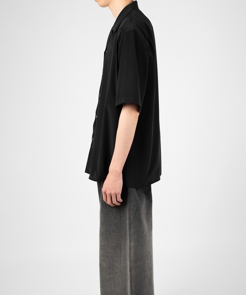 LAD MUSICIAN（ラッドミュージシャン）の「DECHINE OPEN COLLAR SHORT SLEEVE SHIRT（シャツ/ブラウス・メンズ・ブラック・42/46/44）」の3枚目の写真
