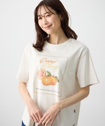 配色フルーツTシャツ【オーガニックコットンブレンド・UVカット・接触冷感】