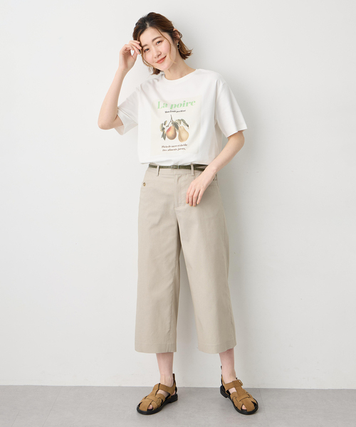 Petit Honfleur(プチオンフルール)の「配色フルーツTシャツ【オーガニックコットンブレンド・UVカット・接触冷感】(Tシャツ/カットソー・レディース・グレー/ホワイト/ベージュ・M/L)」の18枚目の写真