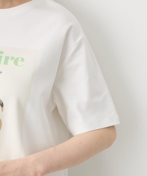 Petit Honfleur(プチオンフルール)の「配色フルーツTシャツ【オーガニックコットンブレンド・UVカット・接触冷感】(Tシャツ/カットソー・レディース・グレー/ホワイト/ベージュ・M/L)」の16枚目の写真